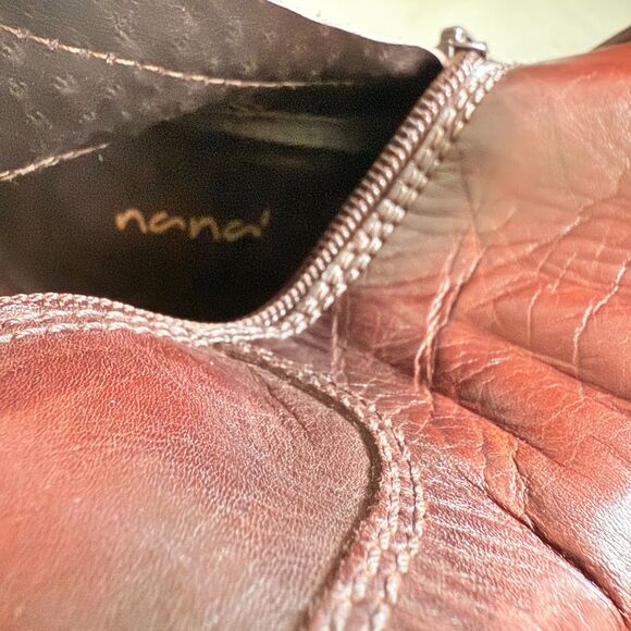 Vintage Nana Wester Studded Side Zipper 3" Block Heel Boots Sz 38 (7.5) - Picture 4 of 9